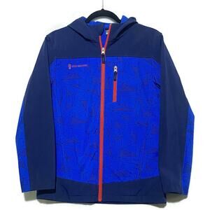 Free Country Zip Up Hoodie Jacket Youth Size XXL Softshell Blue and Black
